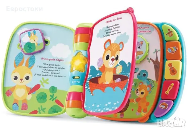 Детска интерактивна книга vTech baby Super Livre Enchante, снимка 6 - Образователни игри - 47083253