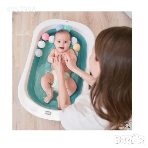 Бебешка вана Mercado Trade, Сгъваема, Анатомична, Бял , снимка 3 - За банята - 50084918