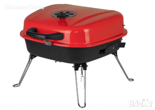 Барбекю Muhler, червено с капак, 40x40cm, снимка 4 - Барбекюта - 52183850