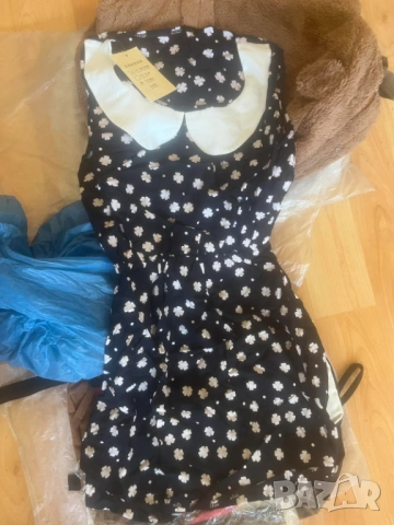 Рокля лятна с яка без ръкави, детелина