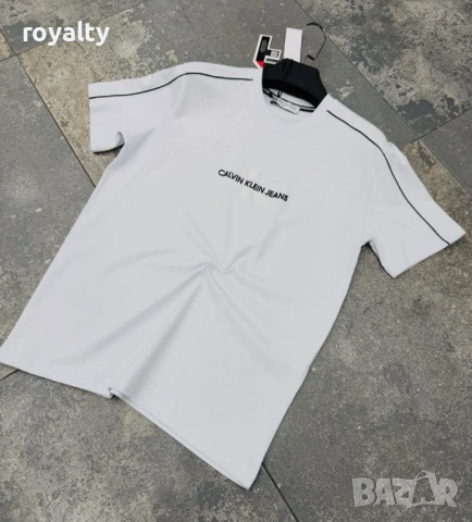 Calvin Klein Нова Бяла Мъжка Тениска 