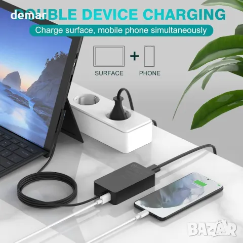 Зарядно за Surface, 102W зарядно за Microsoft Surface, снимка 2 - Друга електроника - 50422048