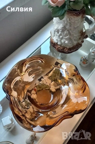 Арт стъклена купа , снимка 3 - Антикварни и старинни предмети - 52470591