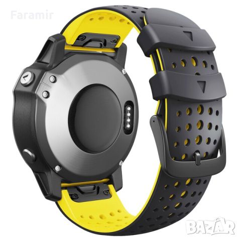 Силиконови аеро каишки, за Garmin Fenix 7X, 6X, 5X GARMIN EPIX GEN 2, снимка 4 - Каишки за часовници - 46187470