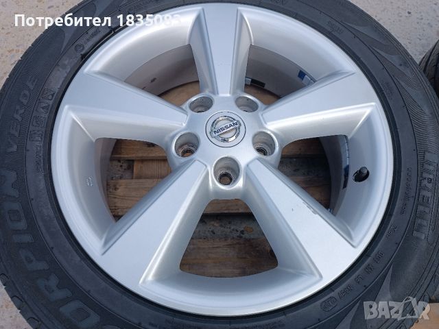 Лети джанти 17ки 5х114.3 Nissan+летни гуми 215/60/17 Pirelli, снимка 6 - Гуми и джанти - 46490953