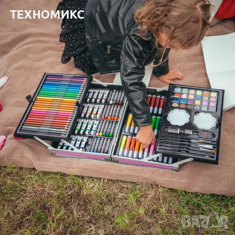 ПРОМО!!!Детски комплект за рисуване GALAXIA®, 145 части, Метална кутия, снимка 9 - Други - 51726557