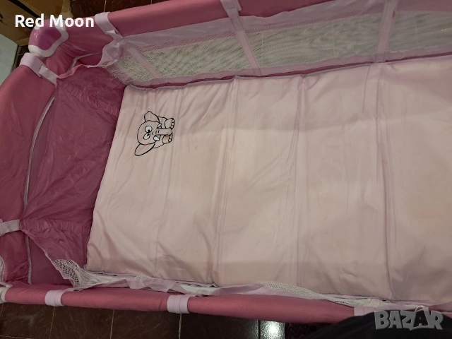 Детска кошара Cangaroo Bumbo – розова, снимка 3 - Бебешки легла и матраци - 53445987