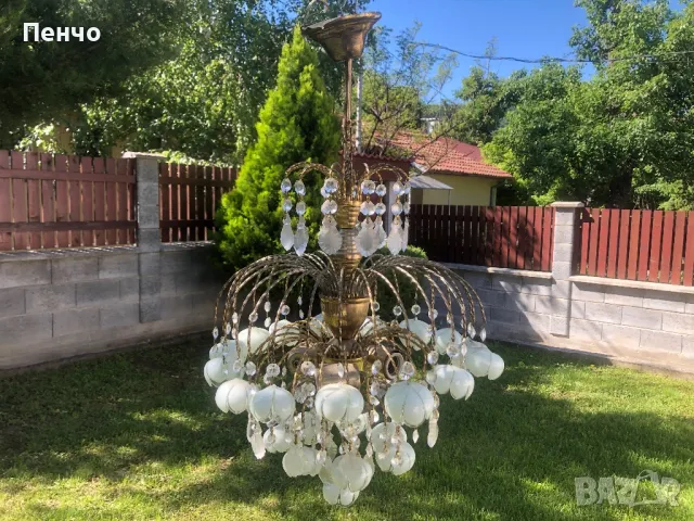 старинен кристален полилей, снимка 16 - Антикварни и старинни предмети - 50341982