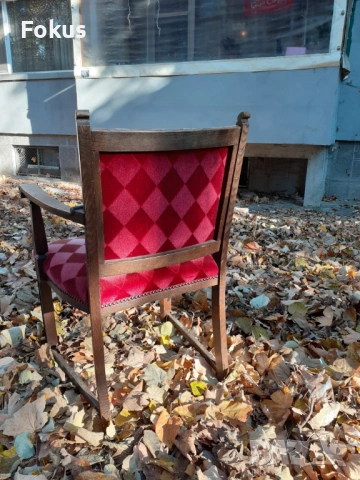 Прекрасен антикварен стол кресло много стар но запазен, снимка 4 - Антикварни и старинни предмети - 53448868