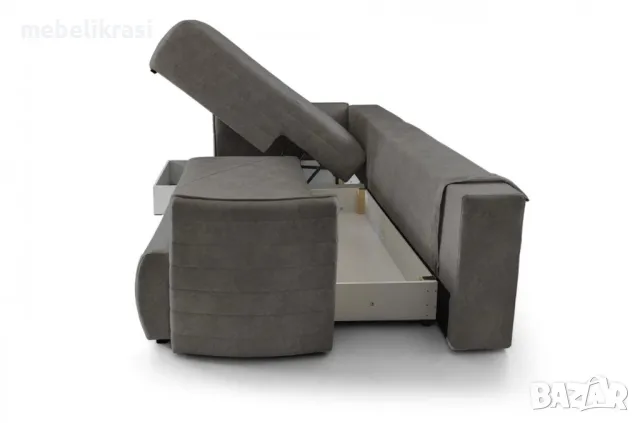 Ъглов диван мини Далас тъмно сив Wolf1409 -10% ДО КРАЯ НА МЕСЕЦА!, снимка 3 - Дивани и мека мебел - 49941448