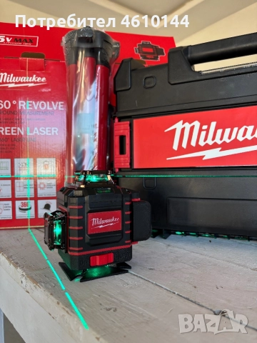 Чисто нов лазерен нивелир Милоки 360 градуса , снимка 2 - Измервателни инструменти - 52005534