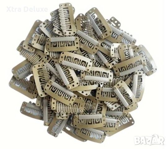 Клипси/щипки/фиби за екстеншъни/коси/перуки - 3.2см, снимка 6 - Аксесоари за коса - 52800389