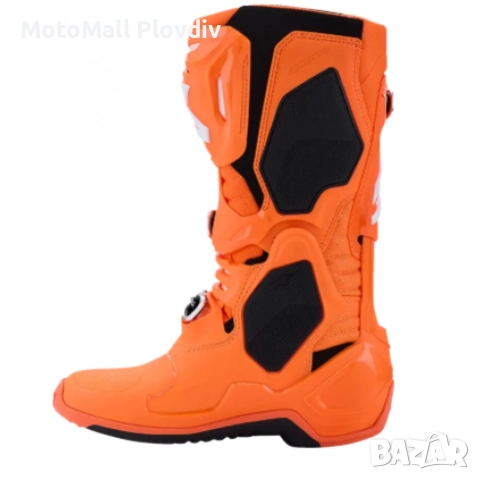 Мотокрос ботуши ALPINESTARS TECH 10 SUPERVENTED ORАNGE/BLACK/WHITE, снимка 3 - Аксесоари и консумативи - 51474680