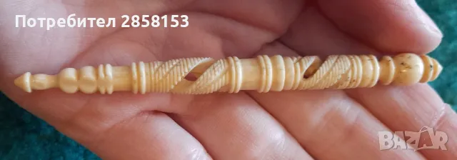 Калъф за игли  изработен от слонова кост, снимка 3 - Антикварни и старинни предмети - 50298500