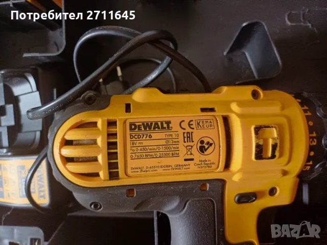 Dewalt DCD776, с две батерии, перфектен, снимка 2 - Други инструменти - 48878154