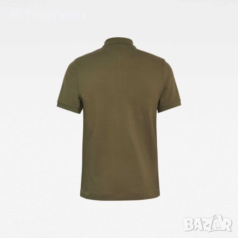 ОРИГИНАЛНА! Мъжка тениска с яка G-Star RAW във войнишко зелено, зелена, снимка 4 - Тениски - 45698201