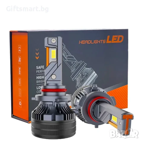 Комплект 2 LED крушки, H7, 31 000Lm, 2x65W, 6000К, 76.5x36мм, 3570 чип
