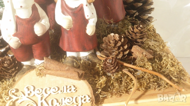 Коледна подаръчна декорация с дървена кутия в целофан, снимка 16 - Декорация за дома - 51708407