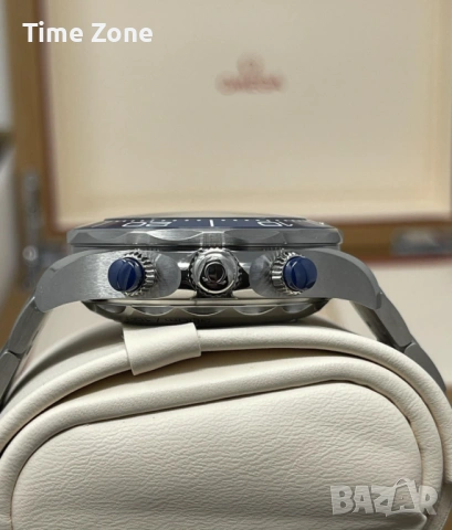 Omega Seamaster Diver 300M Chronograph 44mm Steel Blue Wave Dial Ceramic, снимка 5 - Мъжки - 54044290
