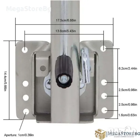 Опорно колело за ремерке с планка PA755, снимка 7 - Ремаркета - 49902959