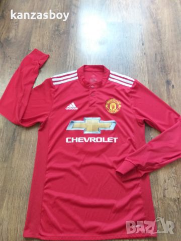 ADIDAS MANCHESTER UNITED 2017-2018 - мъжка футболна блуза С, снимка 5 - Спортни дрехи, екипи - 46814086