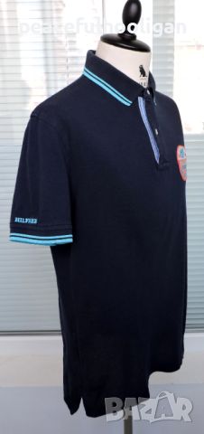 Tommy Hilfiger 1985 Men`s Vintage Short Sleeve Blue Casual Polo T-Shirt Size L -мъжка тениска, снимка 9 - Тениски - 46295795