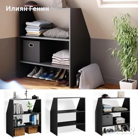 Скосен покривен рафт, снимка 2 - Шкафове - 49625579