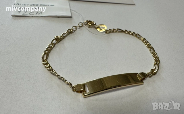 Златна Гривна 1.26гр 12см, снимка 6 - Гривни - 53692049