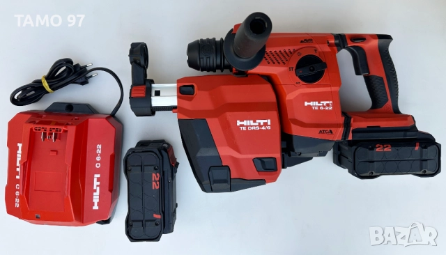 Hilti TE 6-22 + TE DRS-4/6 Nuron - Безчетков перфоратор с прахоуловител 2025г.