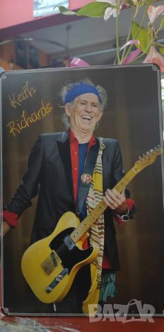 Keith Richards-метална табела (плакет), снимка 2 - Китари - 45241911