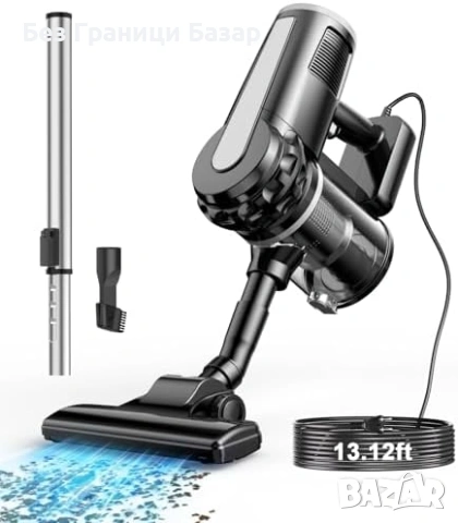 Нова Вертикална и Ръчна Прахосмукачка 600W HEPA V-Четка 0.5L Контейнер