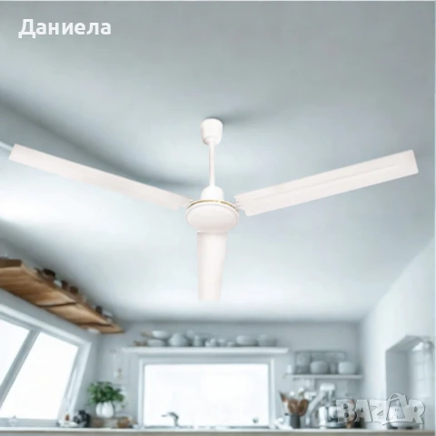 Метален таванен вентилатор Muhler MCD-54056 – 142 см (56"), 60W, с регулатор на стена, снимка 4 - Вентилатори - 50489123