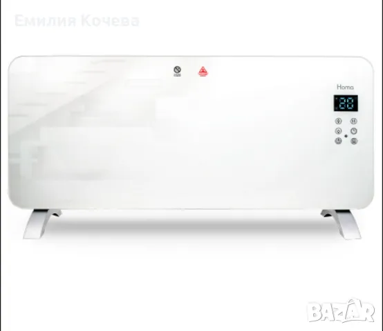 Конвектор, 2000W, стъклен панел, снимка 3 - Отоплителни печки - 47336096