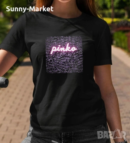 Дамски тениски PINKO , 4 модела с къс ръкав , бяла тениска , t shirt , XS-4XL, снимка 4 - Тениски - 54131299