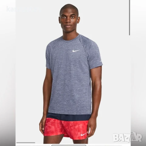 Nike swim Men's Heathered Short-Sleeve - страхотна мъжка тениска M