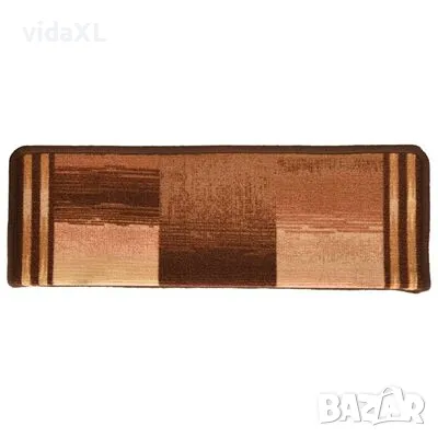 vidaXL Самозалепващи стелки за стъпала, 15 бр, 65x21x4 см, кафяви（SKU:326209）, снимка 5 - Други - 49110685