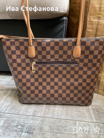 Нова кожена чанта торба LV  Louis Vuitton кафява , снимка 6 - Чанти - 45112215