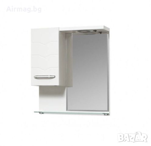 Мебел за баня с огледало плавно затваряне LED Перла, снимка 1 - Шкафове - 45281298