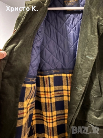 Vintage яке McGregor от зелено рипсено кадифе, снимка 3 - Якета - 52502259