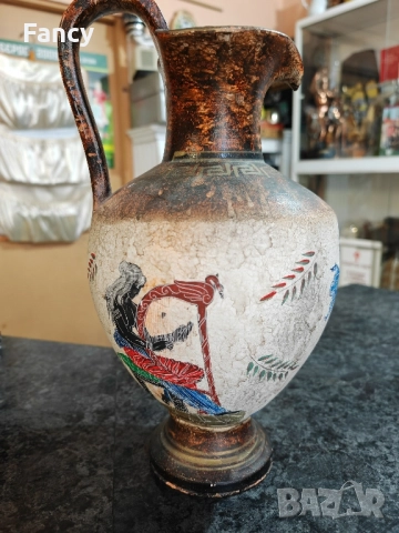 Стара глинена стомна 40/22 см, снимка 4 - Антикварни и старинни предмети - 51723034