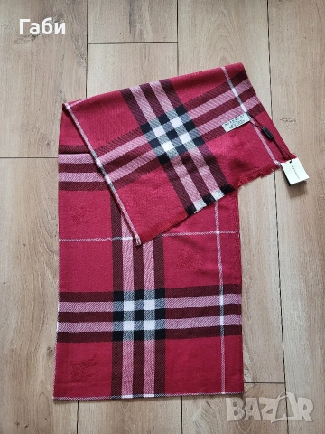 Кашмирен шал Burberry , снимка 3 - Шалове - 53142413