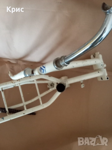 Рамка от ретро колело Балканче [червена, бяла], снимка 7 - Части за велосипеди - 52823891