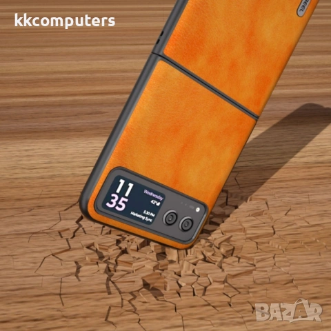 Motorola Razr 40 ABEEL Litchi Texture Wallet Калъф и Протектор, снимка 6 - Калъфи, кейсове - 53153063