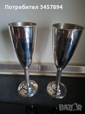 Красиви сребърни чаши 925пр, снимка 2 - Антикварни и старинни предмети - 53367854