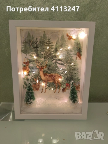 Светеща коледна картина 