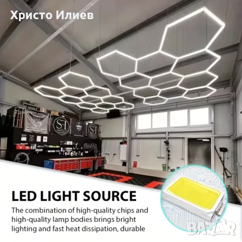 LED Лед Осветление лампа за гараж магазин фризьорски салон студио, снимка 4 - Лед осветление - 51419410
