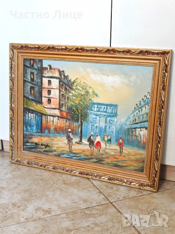 Прекрасна Стара Картина Маслени Бои Платно на Нидерландския Художник Ван Донген