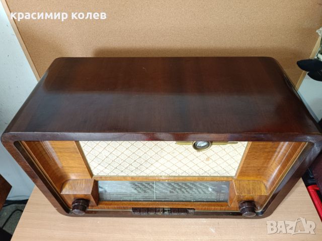 лампов радиоапарат "GRUNDIG TYP 380W", снимка 6 - Антикварни и старинни предмети - 45340177