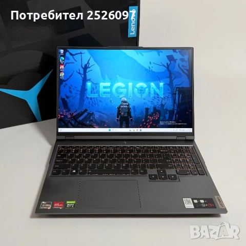 Lenovo Legion Pro 5/16” WQXGA 2.5K/Ryzen 7 5800H/RTX 3060 8GB/16GB/RGB, снимка 2 - Лаптопи за игри - 53188281