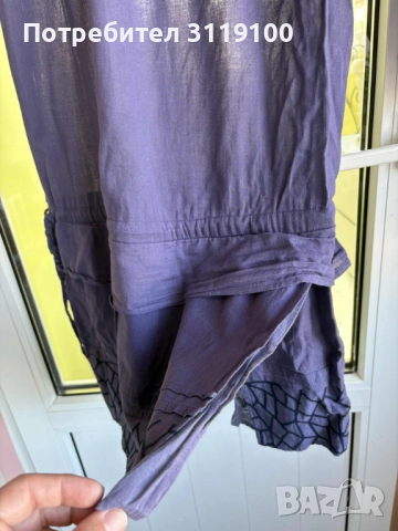 Лилава туника, с нестандартна кройка , снимка 2 - Туники - 51772597